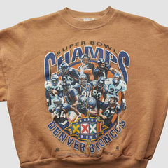 Fanatics Denver Broncos Hanes 1998 Pullover Sweatshirt Clay Vintage