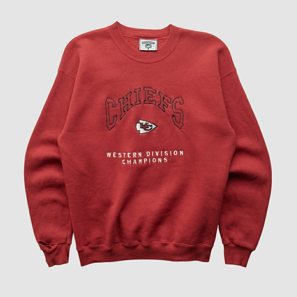 Fanatics Kansas City Chiefs Lee Apparel 90s Pullover Sweatshirt Red Vintage