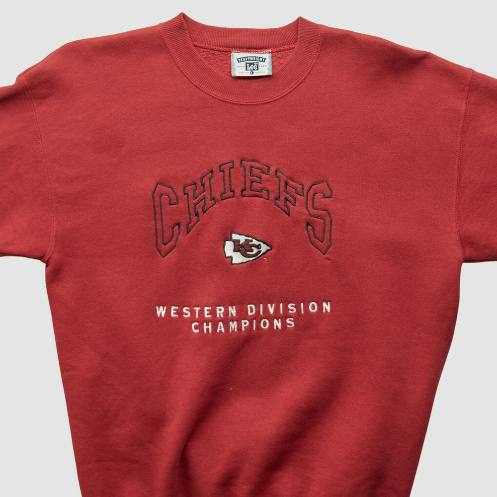 Fanatics Kansas City Chiefs Lee Apparel 90s Pullover Sweatshirt Red Vintage