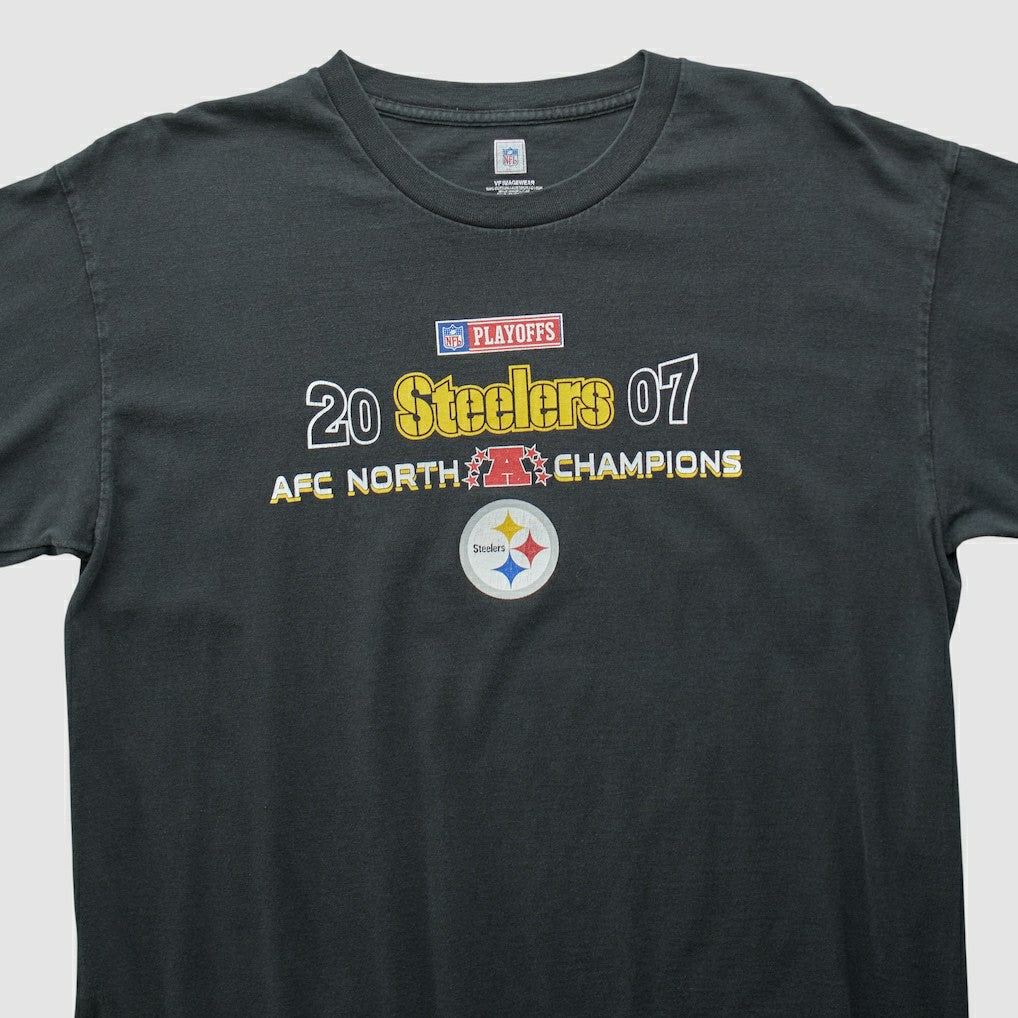 Fanatics Pittsburgh Steelers NFL 2007 Long Sleeve T-shirt Black Vintage