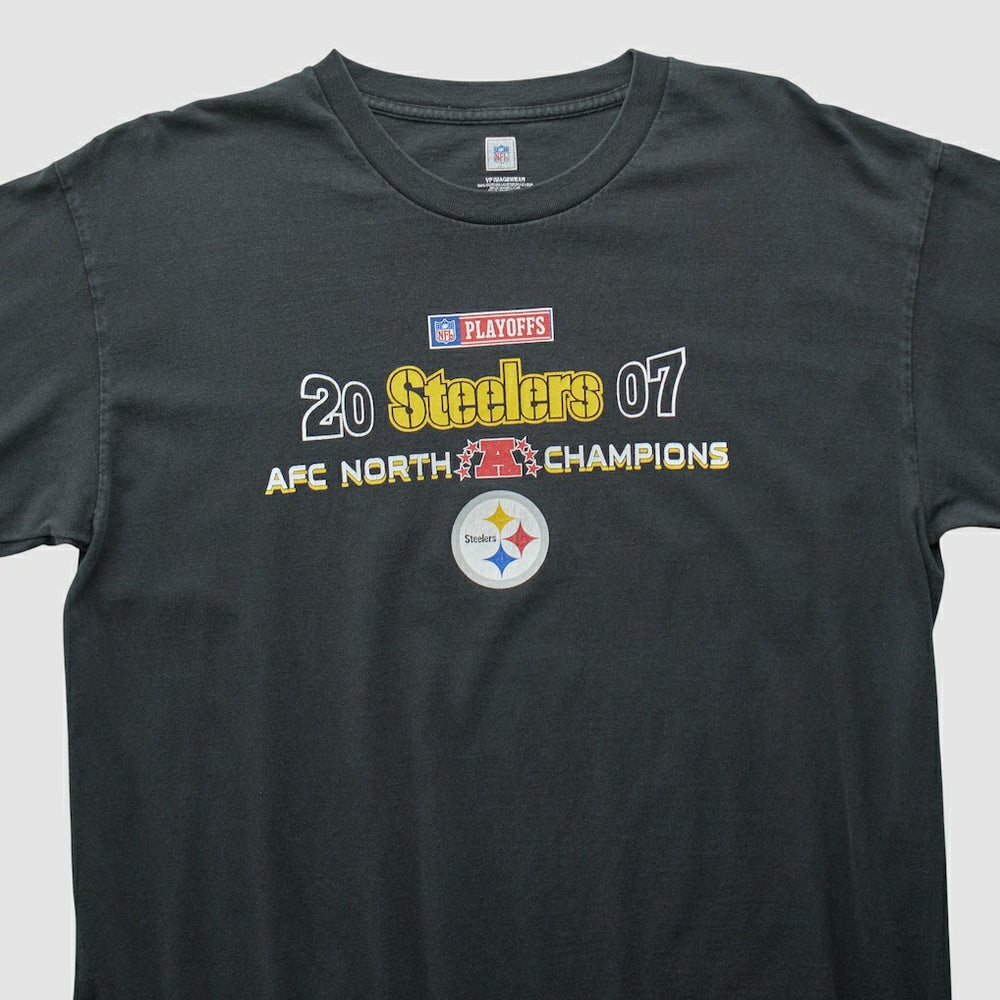 Fanatics Pittsburgh Steelers NFL 2007 Long Sleeve T-shirt Black Vintage