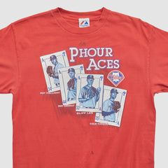 Philadelphia Phillies Majestic 2000s T-shirt - Red - Vintage - Fanatics Lifestyle