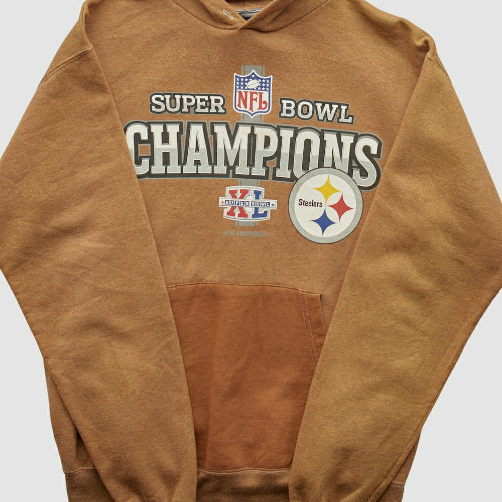 Fanatics Super Bowl XL Reebok 2006 Hooded Pullover Sweatshirt Clay Vintage