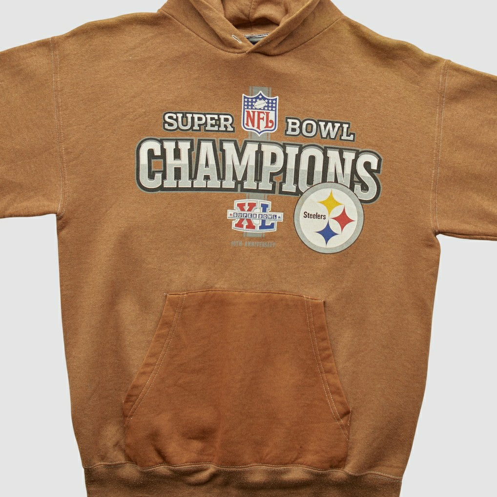 Fanatics Super Bowl XL Reebok 2006 Hooded Pullover Sweatshirt Clay Vintage