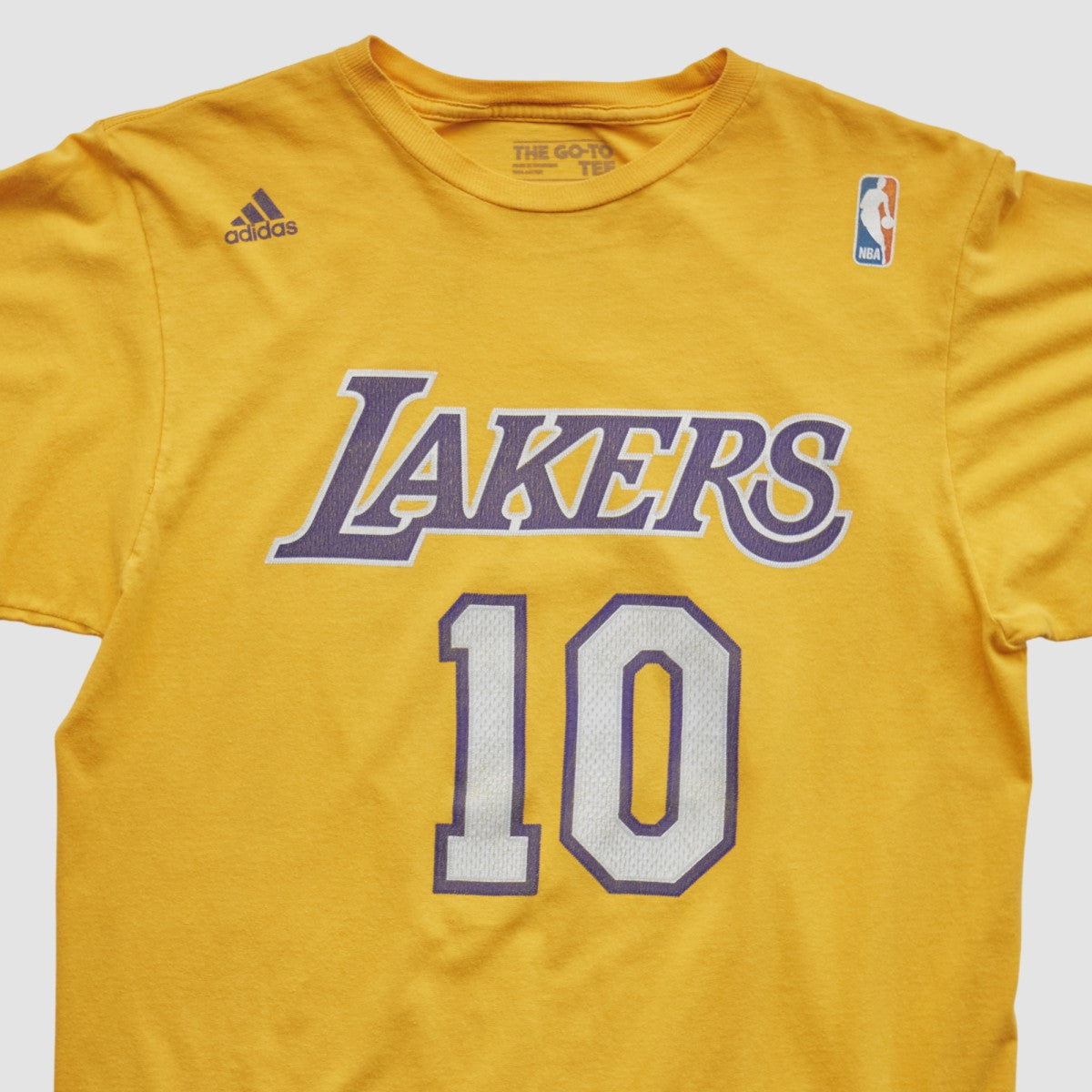 Los Angeles Lakers 2010s T-shirt Yellow Vintage | Adidas for sale