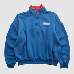 Fanatics New England Patriots Dodger 90s 1/4 Zip Sweatshirt Blue Vintage