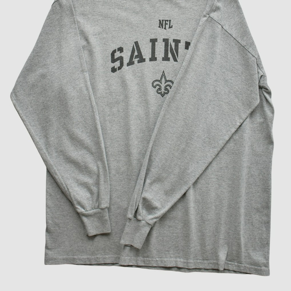 Fanatics New Orleans Saints NFL Long Sleeve T-shirt Heather Gray Vintage
