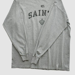 Fanatics New Orleans Saints NFL Long Sleeve T-shirt Heather Gray Vintage