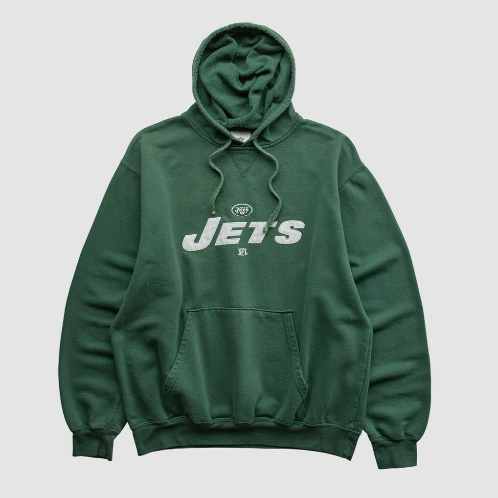 Fanatics New York Jets NFL 2000s Hooded Pullover Sweatshirt Green Vintage