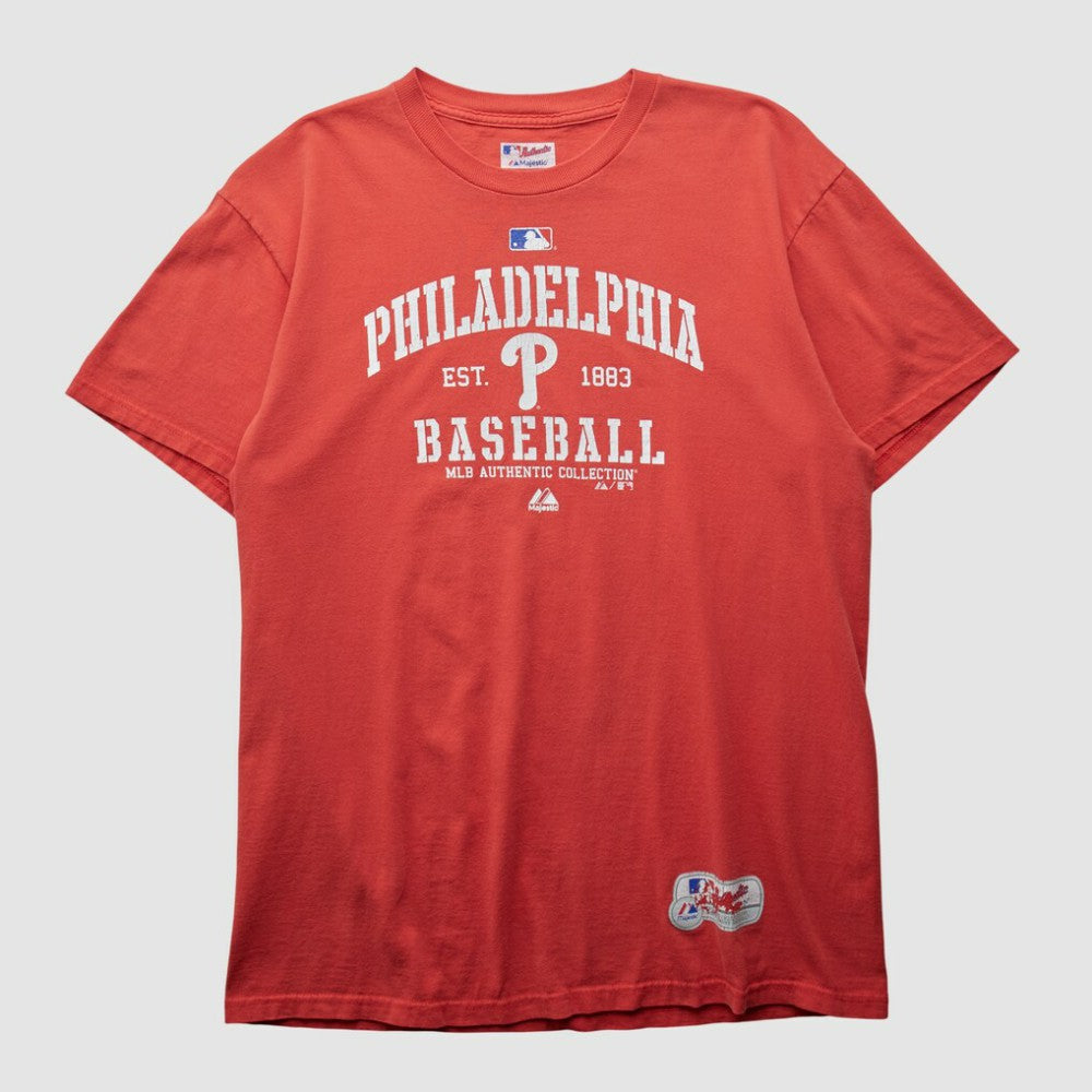 Philadelphia Phillies Majestic 2000s T-shirt - Red - Vintage - Fanatics Discount