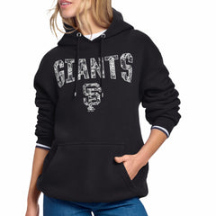 San Francisco Giants Starter Women's Lace Team Lockup Fleece Hoodie - Black - MLB Sale