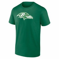 Lamar Jackson Baltimore Ravens St. Patrick's Day Icon Name & Number T-Shirt Green