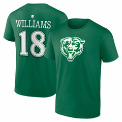 Caleb Williams Chicago Bears St. Patrick's Day Icon Name & Number T-Shirt Green
