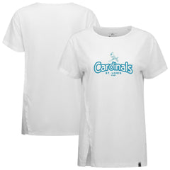 St. Louis Cardinals Levelwear Women's Blue Haven Influx Cornerstone T-Shirt - White - MLB Online