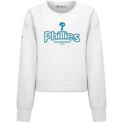 Philadelphia Phillies Levelwear Women's Judd Cornerstone Cropped Sweatshirt - White - MLB Lifestyle