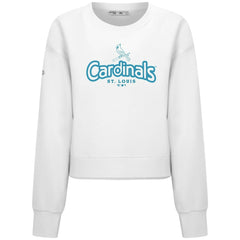 St. Louis Cardinals Levelwear Women's Judd Cornerstone Cropped Sweatshirt - White - MLB Online