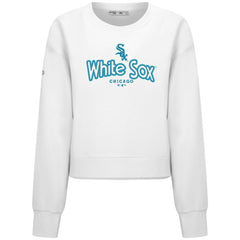 Chicago White Sox Levelwear Women's Judd Cornerstone Cropped Sweatshirt - White - MLB on Sale