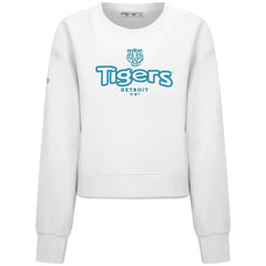 Detroit Tigers Levelwear Women's Judd Cornerstone Cropped Sweatshirt - White - MLB Online