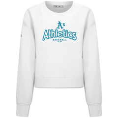 Athletics Levelwear Women's Judd Cornerstone Cropped Sweatshirt - White - MLB Lifestyle
