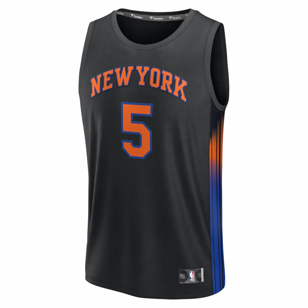 Jose Alvarado New York Knicks Fast Break Replica Jersey Black Statement Edition | Fanatics for sale