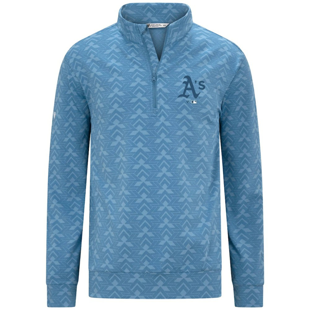 Athletics Levelwear Chameleon Quarter-Zip Pullover - Blue - MLB Lifestyle