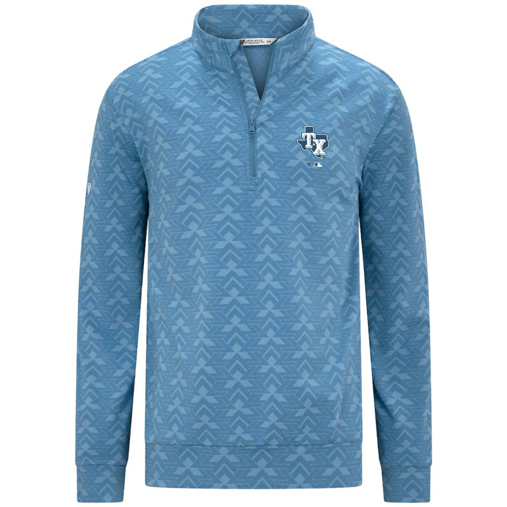 Texas Rangers Levelwear Chameleon Quarter-Zip Pullover - Blue - MLB Lifestyle