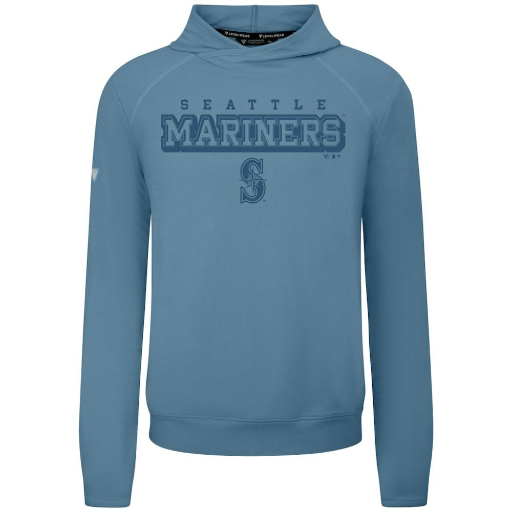 Seattle Mariners Levelwear Mandate Tri-Blend Hoodie - Blue - MLB Discount