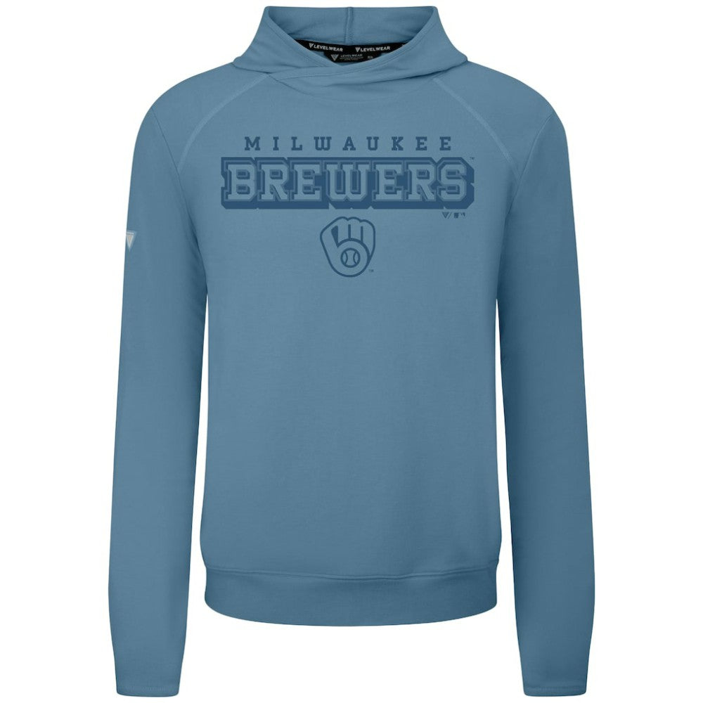 Milwaukee Brewers Levelwear Mandate Tri-Blend Hoodie - Blue - MLB Sale
