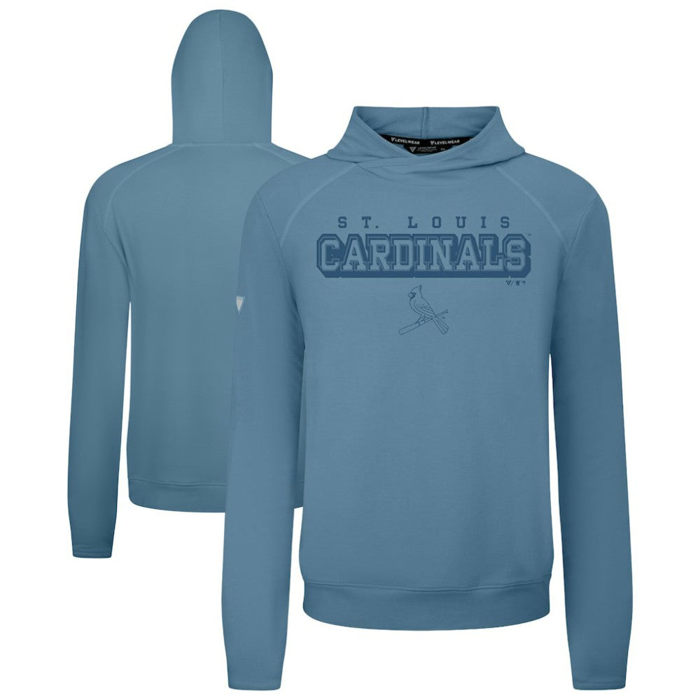 St. Louis Cardinals Levelwear Mandate Tri-Blend Hoodie - Blue - MLB Lifestyle