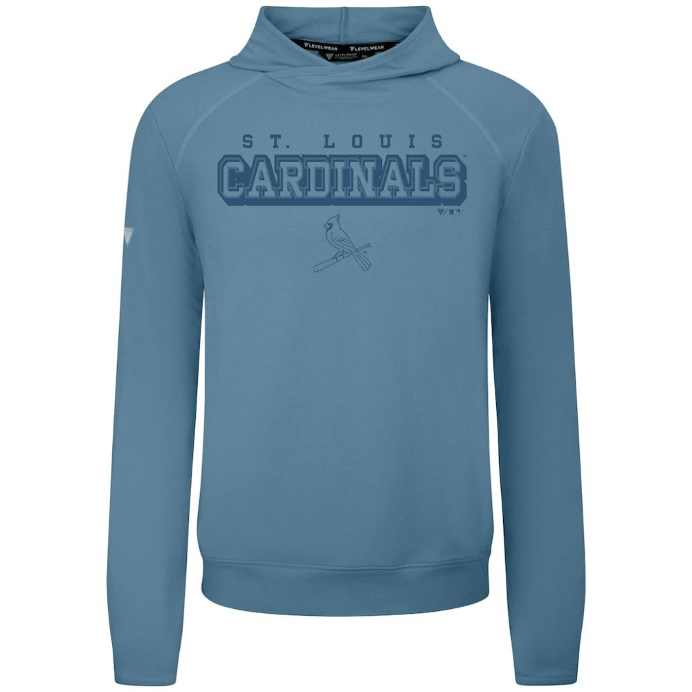 St. Louis Cardinals Levelwear Mandate Tri-Blend Hoodie - Blue - MLB Lifestyle
