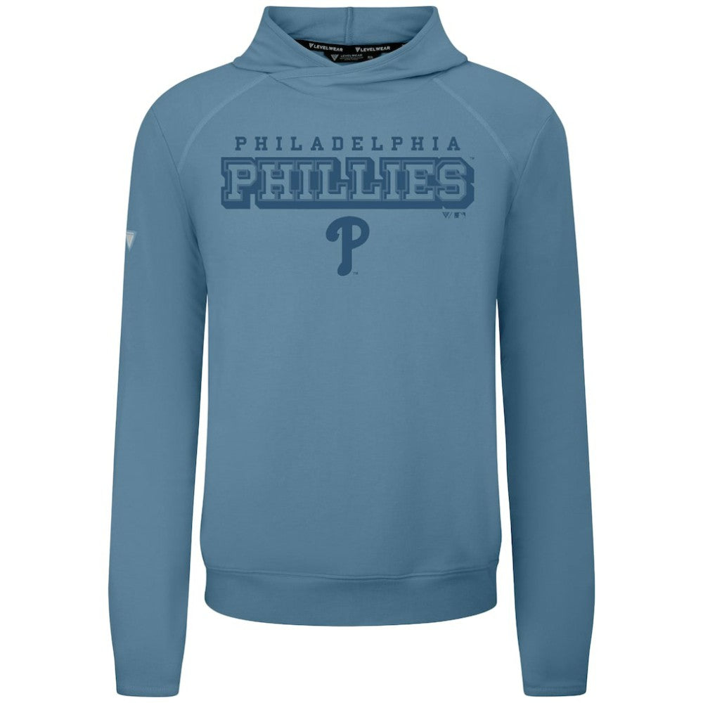 Philadelphia Phillies Levelwear Mandate Tri-Blend Hoodie - Blue - MLB Lifestyle