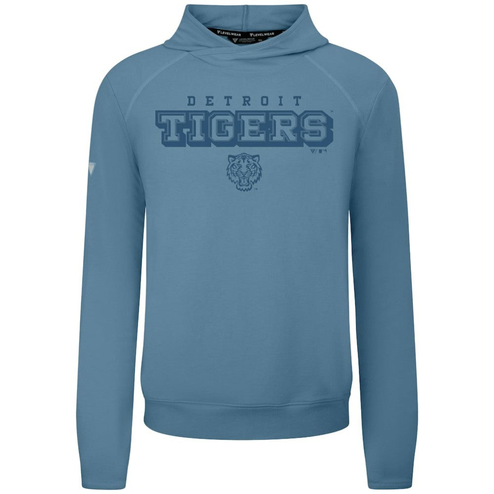 Detroit Tigers Levelwear Mandate Tri-Blend Hoodie - Blue - MLB Lifestyle