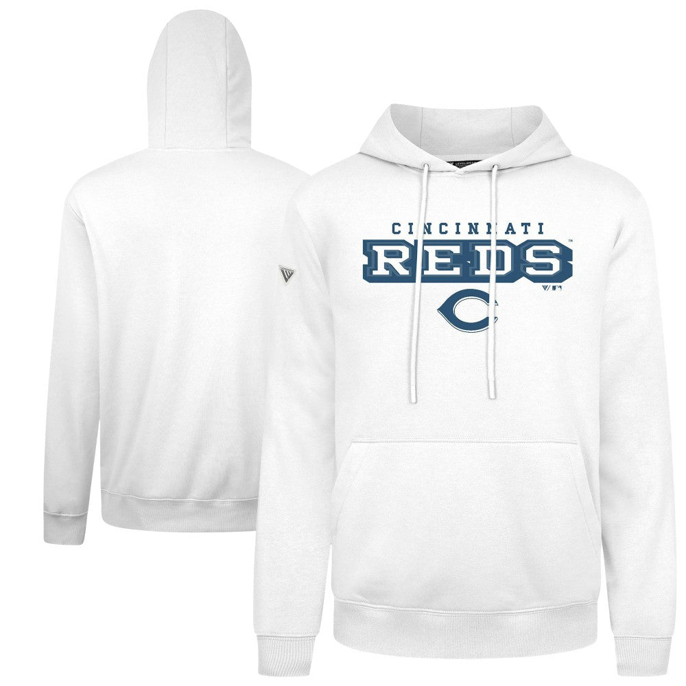 Cincinnati Reds Levelwear Podium Hoodie - White - MLB Sale