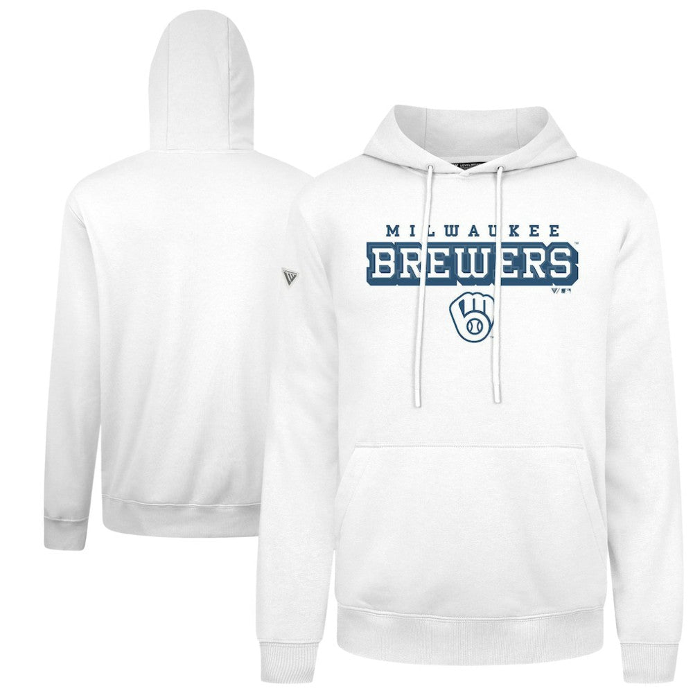 Milwaukee Brewers Levelwear Podium Hoodie - White - MLB Lifestyle