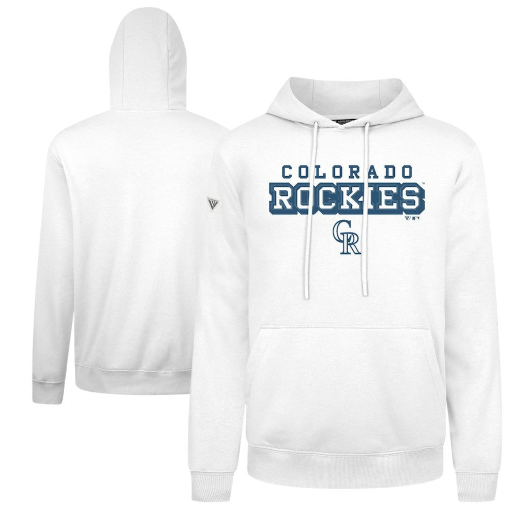 Colorado Rockies Levelwear Podium Hoodie - White - MLB on Sale