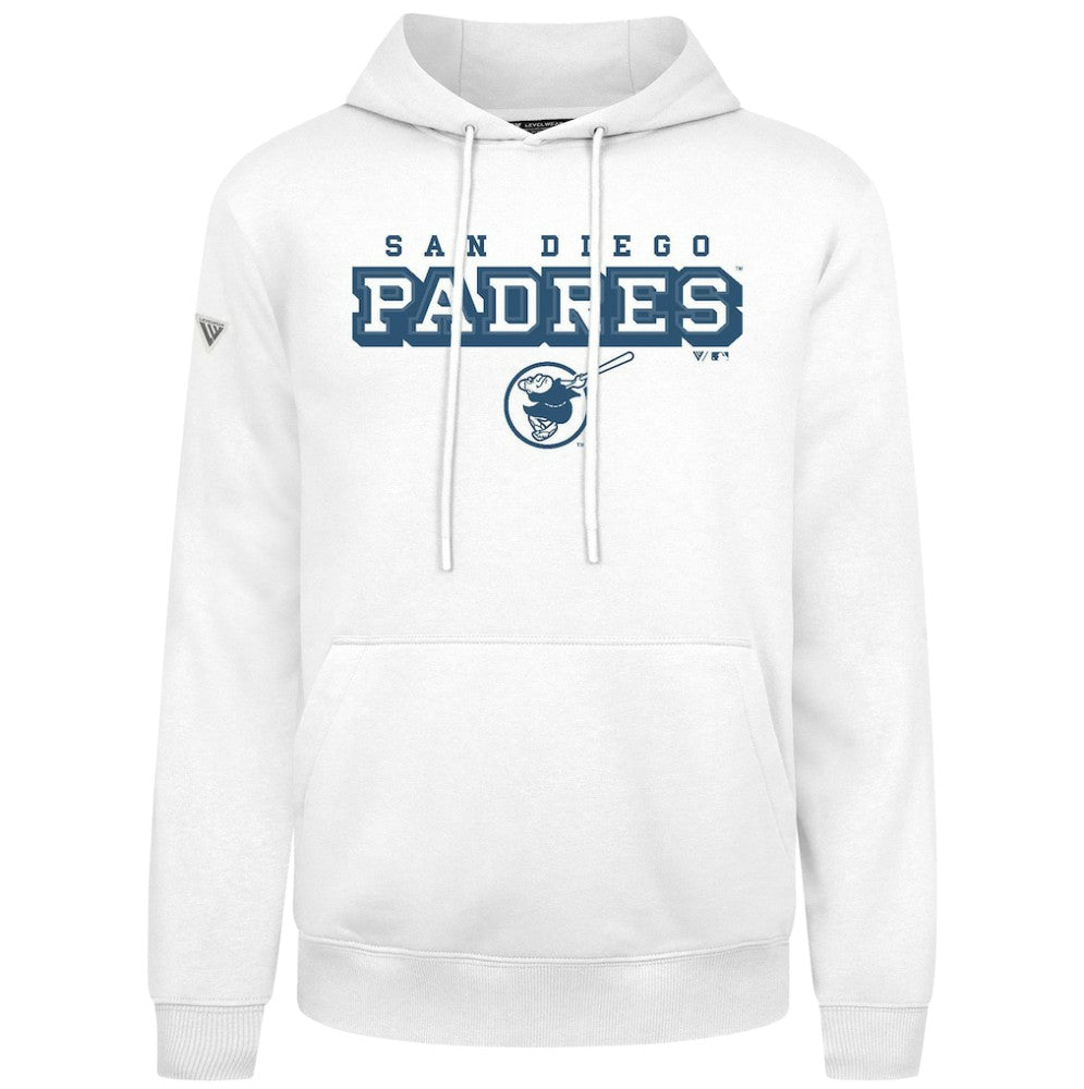 San Diego Padres Levelwear Podium Hoodie - White - MLB on Sale