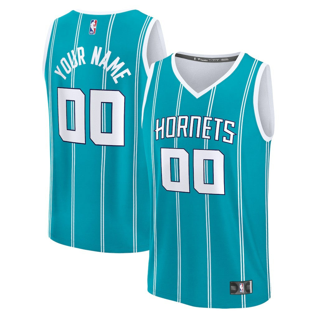 Charlotte Hornets Fast Break Custom Jersey Icon Edition Teal | Fanatics