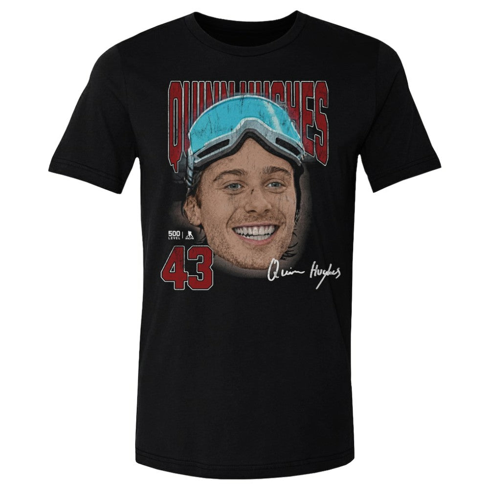 Quinn Hughes US Men's Hockey 500 Level Goggles T-Shirt - Black - NHL 203959023