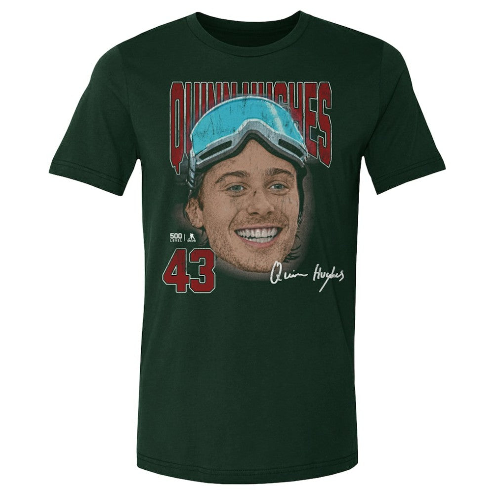 Quinn Hughes US Men's Hockey 500 Level Goggles T-Shirt - Forest Green - NHL 203959025