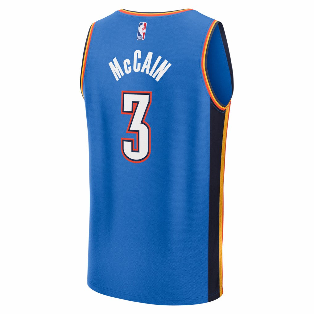 Jared McCain Oklahoma City Thunder Fast Break Replica Jersey Icon Edition Blue | Fanatics Near Me
