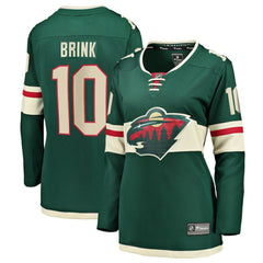 Bobby Brink Minnesota Wild Fanatics Women's Home Breakaway Jersey - Green - NHL 203981536