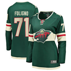 Nick Foligno Minnesota Wild Fanatics Women's Home Breakaway Jersey - Green - NHL 203981538