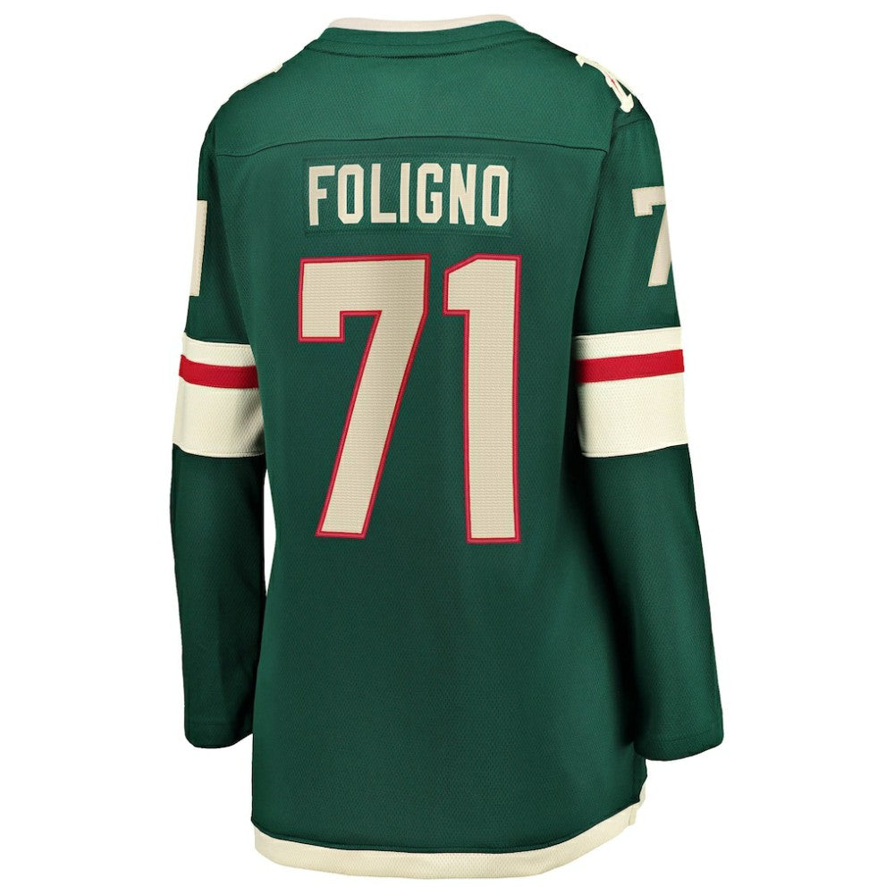 Nick Foligno Minnesota Wild Fanatics Women's Home Breakaway Jersey - Green - NHL 203981538