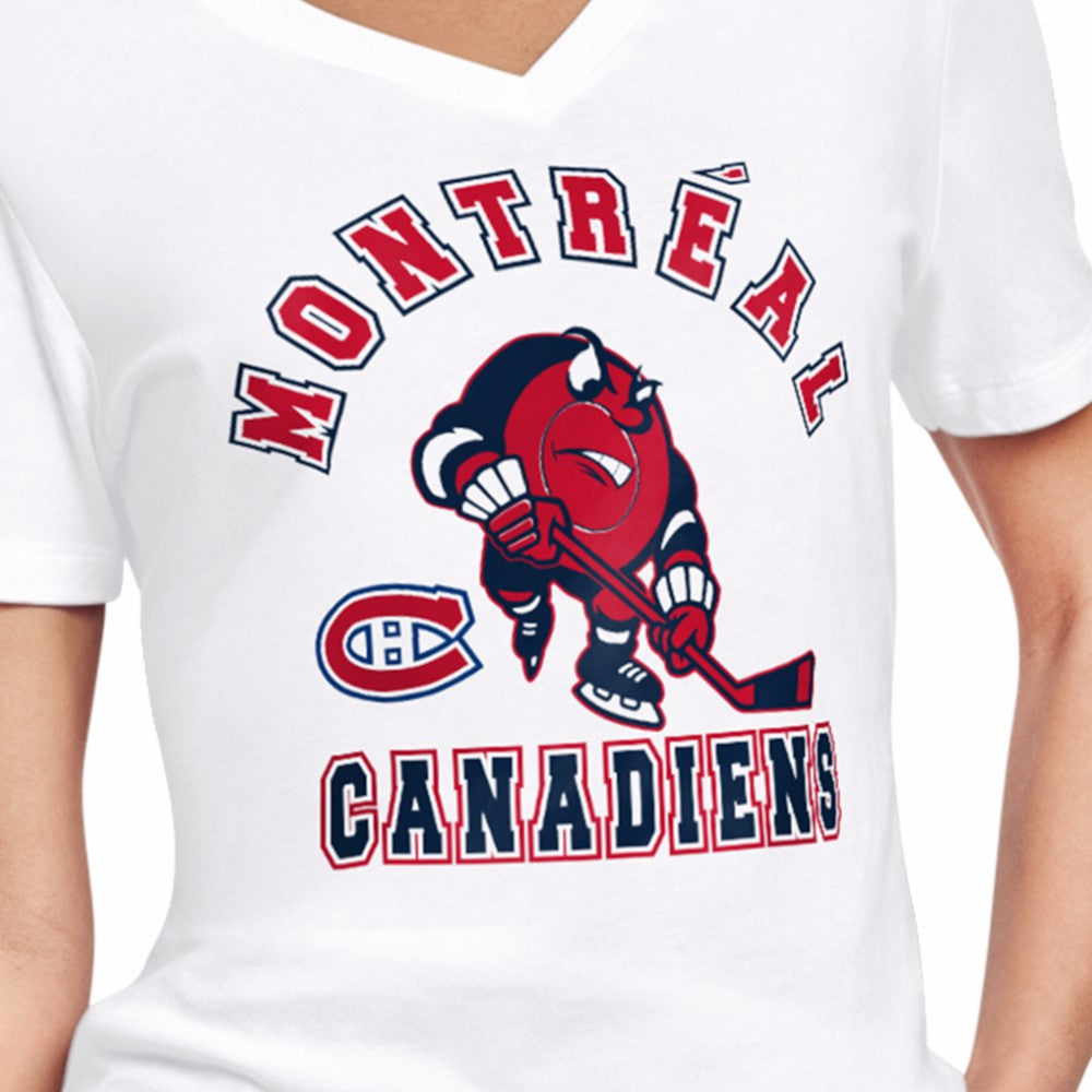 Montreal Canadiens Starter Women's Tough Puck T-Shirt - White - NHL 203995149
