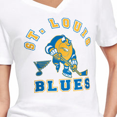 St. Louis Blues Starter Women's Tough Puck T-Shirt - White - NHL 203995152