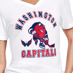 Washington Capitals Starter Women's Tough Puck T-Shirt - White - NHL 203995158