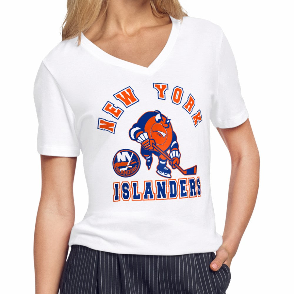 New York Islanders Starter Women's Tough Puck T-Shirt - White - NHL 203995161