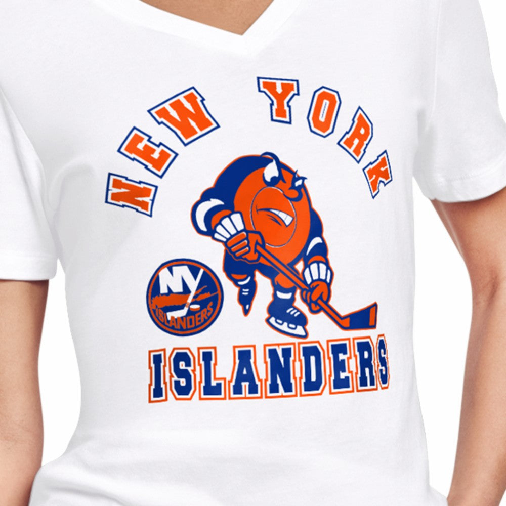 New York Islanders Starter Women's Tough Puck T-Shirt - White - NHL 203995161