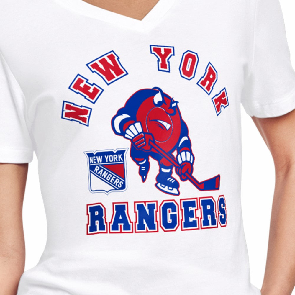 New York Rangers Starter Women's Tough Puck T-Shirt - White - NHL 203995162