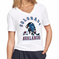 Colorado Avalanche Starter Women's Tough Puck T-Shirt - White - NHL 203995163